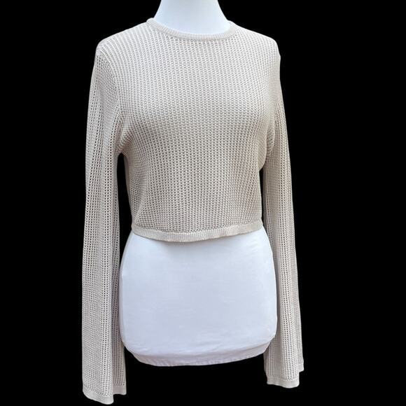 DISSH Ophelia Stone Long Bell Sleeve Crop Knit Top - Size Small - Picture 12 of 16